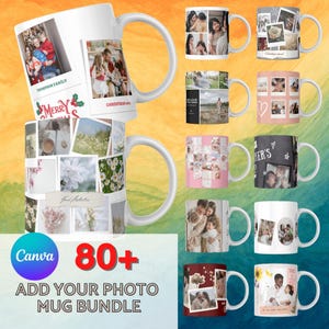 80+ Mug Add Your Own Photo Mug Wrap Bundle,Dad/Mom Photo Template, Add Your Photo , Loving Photo Sublimation Designs, Family Photo Mug Wrap