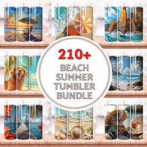 210+ Beach Tumbler Wrap Designs, Ocean Sunset Tumbler, 20 oz Beach Sublimation Designs Bundle, Ocean Tumbler Wrap, Summer Tumbler Wrap