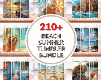 210+ Beach Tumbler Wrap Designs, Ocean Sunset Tumbler, 20 oz Beach Sublimation Designs Bundle, Ocean Tumbler Wrap, Summer Tumbler Wrap