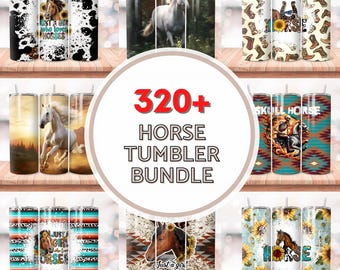 320+ Horse Tumbler Wrap Bundle, Just a girl who love Horse Lover, Watercolor Horse western Gift, 20oz Skinny  Horse, PNG Sublimation Design