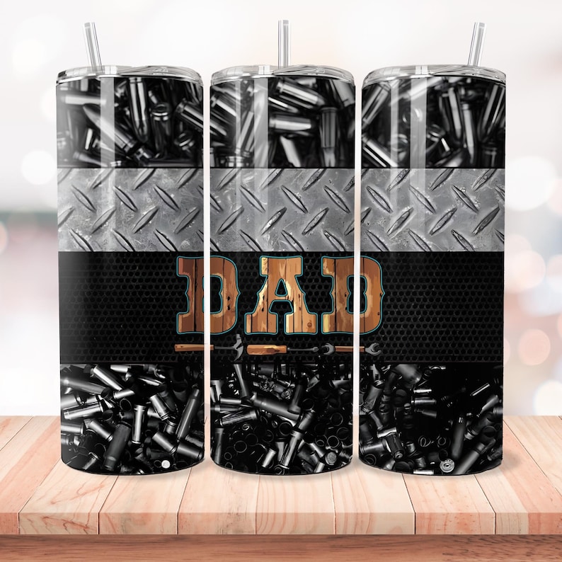 Dad Tumbler Wrap Bundle Funny Man Sayings Sublimation Father's Day Design 20oz Skinny Straight Dad Life Digital Download Grandpa Stepdad PNG image 3