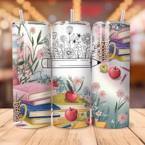 Teacher Tumbler Wrap Design: Back To School Sublimation PNG (Digital Download)