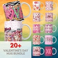 160+ MEGA Valentine Mug Wrap Bundle, Valentines day Mug Wrap Sublimation Designs PNG, 11oz and 15oz Mug Template, 3D Valentine Mug Wrap product logo
