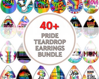 Pacchetto di design per sublimazione di orecchini a goccia Pride in formato PNG, Pride in formato PNG, Love is Love in formato PNG, LGBTQ+ in formato PNG, pacchetto Western in formato PNG, download di design in formato PNG