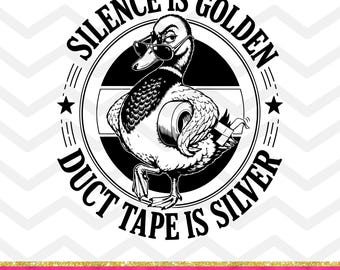 Funny Duck PNG, Sarcastic Duct Tape Quote Design, Black and White Duck Sublimation Graphic, 300 DPI SVG Download