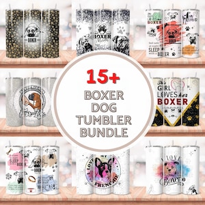 Boxer Dog Tumbler Wrap Bundle: Sublimation Designs (Digital Download)
