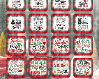 119 Christmas Square Coaster Sublimation Bundle, Funny Christmas Coaster Bundle, Funny Sarcastic Design PNG for Christmas Crafts, Download
