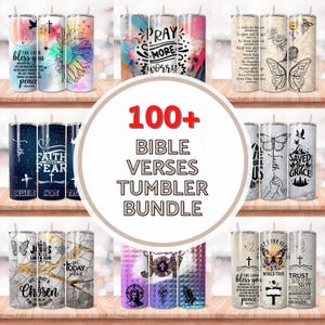 100+ Bible Verses Tumbler Wrap Bundle, Christian Quotes Religious Tumbler, Christian Bible Verses Sublimation Design, Faith Christian PNG