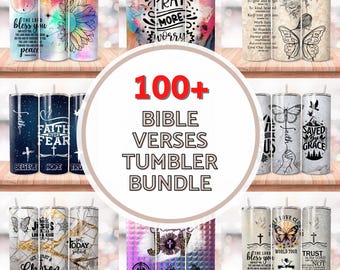 100+ Bible Verses Tumbler Wrap Bundle, Christian Quotes Religious Tumbler, Christian Bible Verses Sublimation Design, Faith Christian PNG