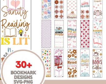 Bookmark SVG Bundle, Bookmark Template svg, Bookmark SVG PNG, Retro book svg, Reading svg, Bookmark Quote svg, Printable bookmark,Books svg