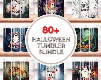 80+ Halloween Tumbler Wrap Bundle, Spooky Tumbler Bundle Digital Download Png Bundle, 20 oz Skinny Sublimation Bundle Tumbler Png