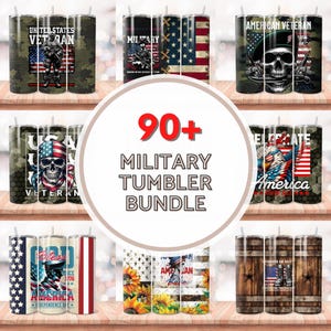 Military Tumbler Wrap Bundle: 90+ American Soldier Designs (Digital Download)