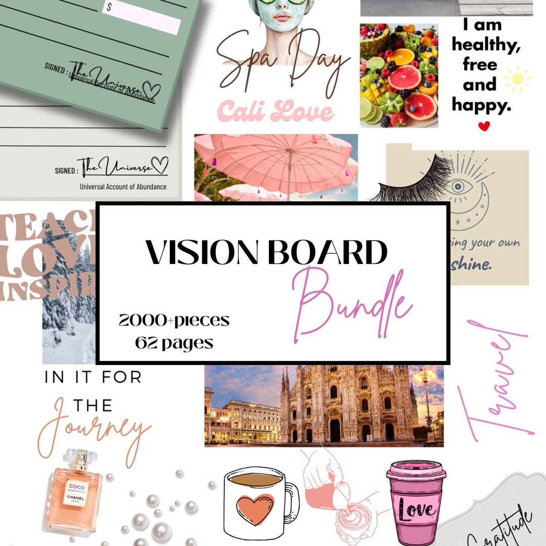2025 Vision Board Printable Bundle With 2000 Printable Photos ...