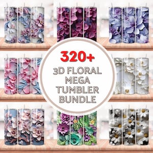 Può includere: Una collezione di oltre 320 design floreali 3D per bicchieri. I design presentano una varietà di fiori in diversi colori, tra cui rosa, viola, bianco e verde. I design sono perfetti per aggiungere un tocco di eleganza ai tuoi bicchieri.