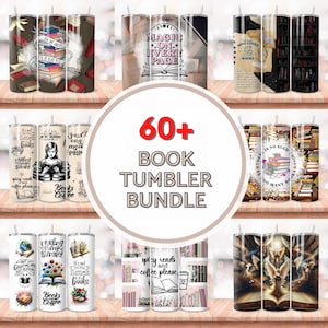 60+ Book Lover Tumbler Wrap Bundle, Reading Tumbler Wrap, Bookish Tumbler Designs, 20 oz Straight Book Sublimation Designs, Book Tumbler Png