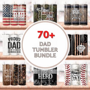 Dad Tumbler Wrap Bundle Funny Man Sayings Sublimation Father's Day Design 20oz Skinny Straight Dad Life Digital Download Grandpa Stepdad PNG image 1