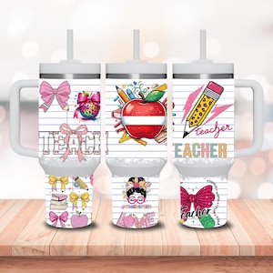 Personalized Teacher Tumbler Design: 40oz Quencher Sublimation (Digital Download)