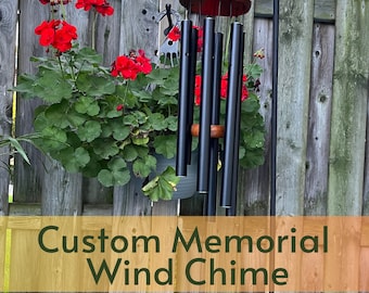 Personalized Memorial Gift Wind Chime, Sympathy Gift for Condolences,  Custom Windchime in Loving Memory