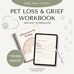 Diario de duelo por la pérdida de una mascota, imprimible, regalo de recuerdo para un perro o gato, condolencias en formato PDF para un amigo, descarga digital para una mamá perruna.