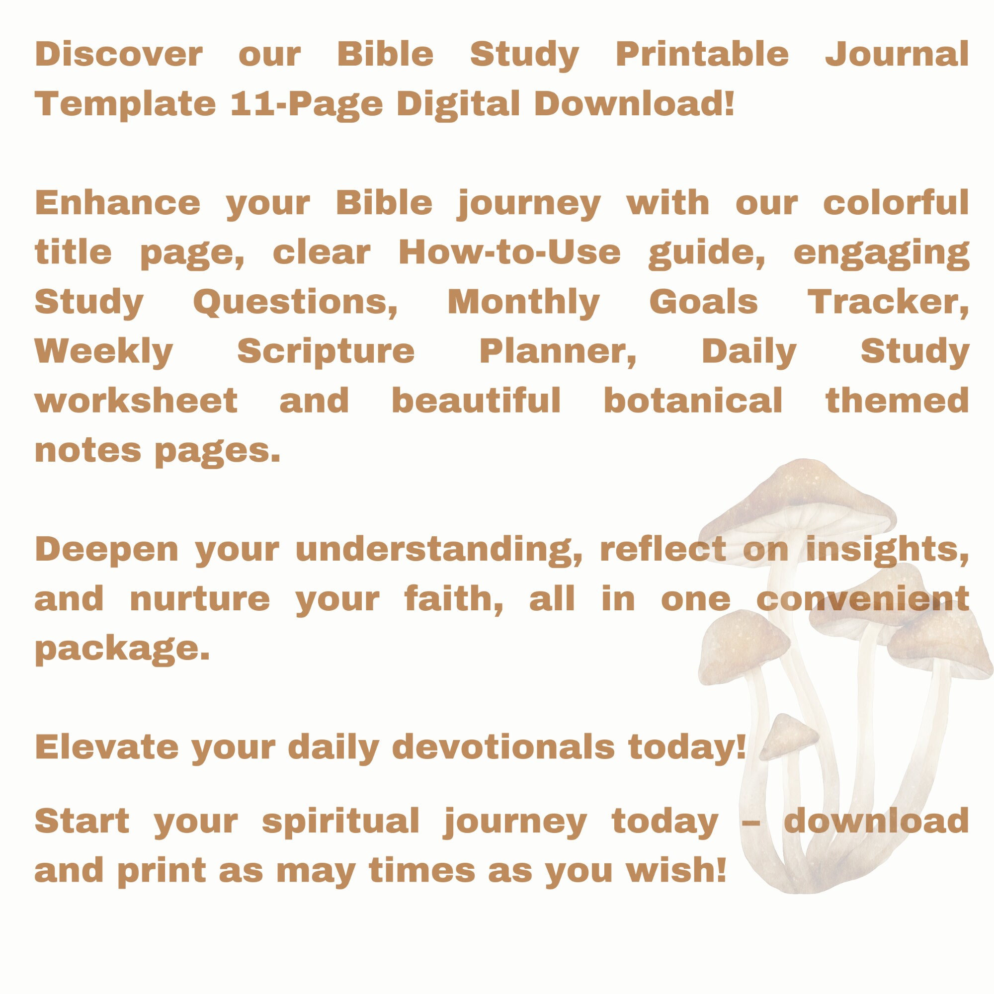 Bible Study Printable, Bible Study Journal Template and Study Guide ...