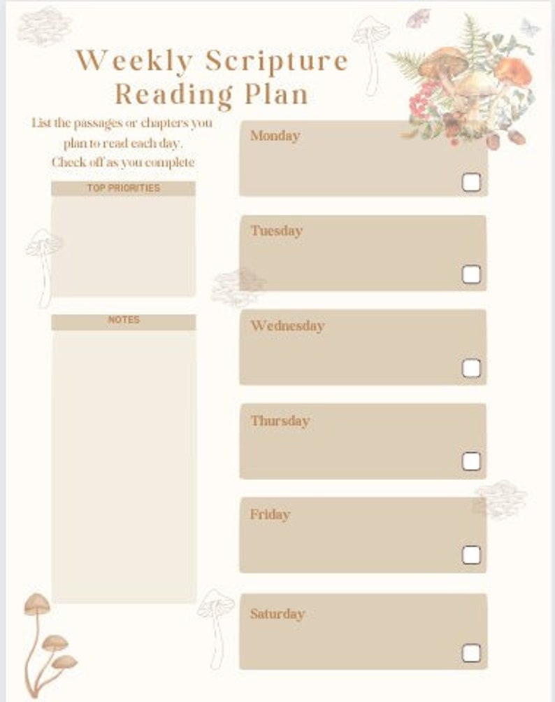 Bible Study Printable, Bible Study Journal Template and Study Guide ...