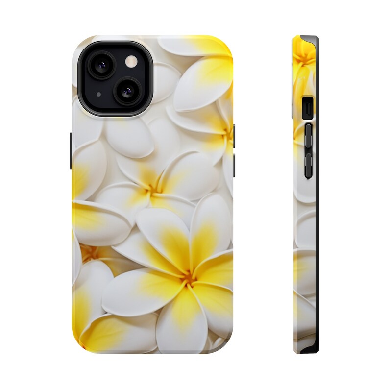 Exotic Plumeria Flower Design Protective Phone Cases for iPhone 13 and