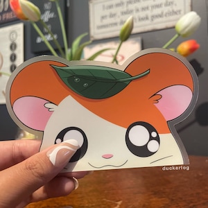 Hamtaro Peeker Sticker | Anime Peeking Decal