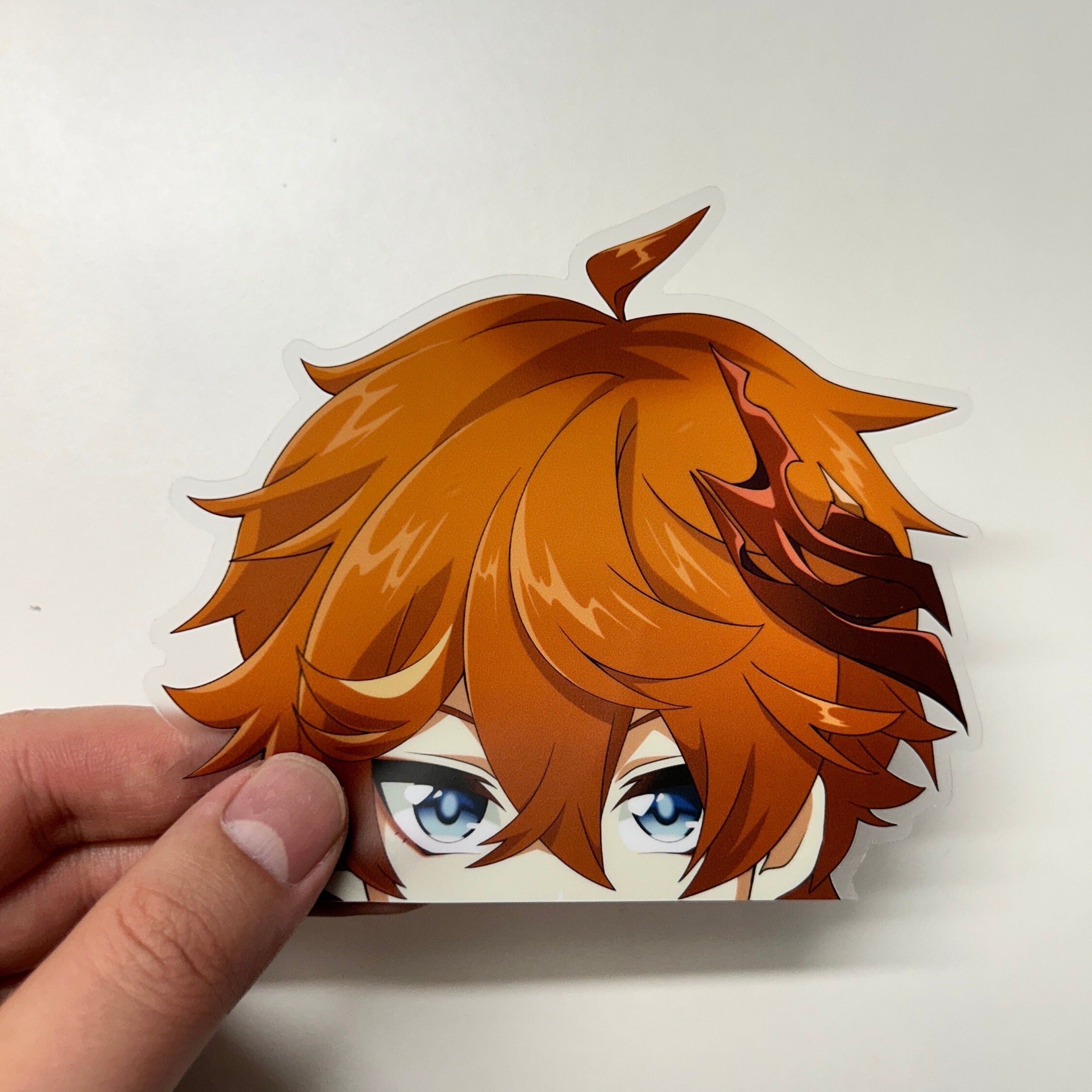 Childe Clear Peeker Sticker | Anime Peeking Decal - Etsy