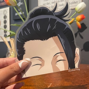 Geto Clear Peeker Sticker | Anime Peeking Decal