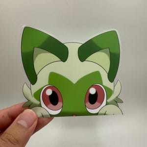 Sprigatito Peeker Sticker