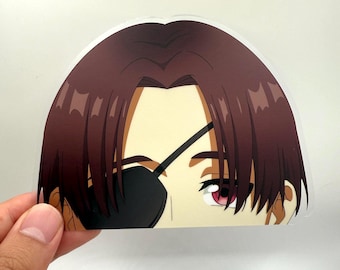 Pegatina transparente de Suo Peeker / Calcomanía de anime Peeking