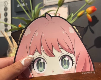 Pegatina de Anya Peeker / Calcomanía de anime Peeking