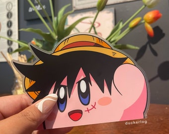 Pegatina de pirata Kirby Peeker
