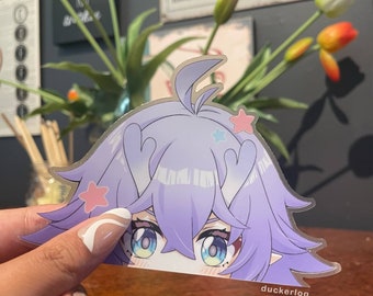 Bailu Clear Peeker Sticker | Anime Peeking Decal