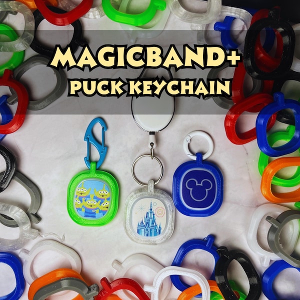 MagicBand+ Puck Keychain Holder: Amusement Park Accessory