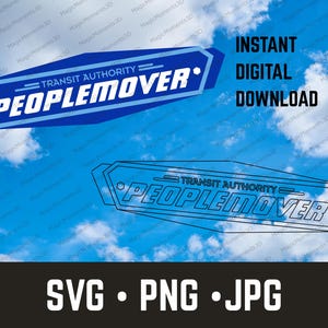 Tomorrow Pavilion Vintage Ride Sign: Retro Amusement Park (SVG, PNG, JPG)