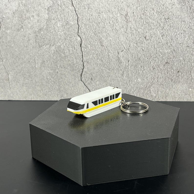 Amusement Park Monorail Keychain Set: California & Florida Ride Charms ...