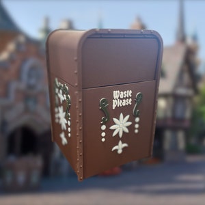 Fantasy Park Trash Can Miniature: Classic Theme Park Replica