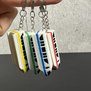 Amusement Park Monorail Keychain Set: California & Florida Ride Charms