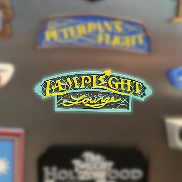 Lamplight Lounge Magnet (Magic Moments 3D) DCA, California Adventure, Pixar Pier, Restaurant Home Decor