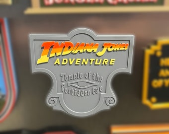 Indiana Adventure Magnet: Temple Ride Entrance Sign