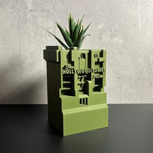 Hollywood Hotel Succulent Pot: Olive Green Amusement Park Planter