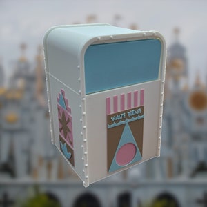 Fantasy Amusement Park Inspired Miniature Trash Can - Desktop Decor and Organization