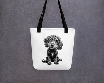 Cockapoo Tote Bag, Dog Lover Tote Bag, Dog Theme Bag ***For custom product or design message me***