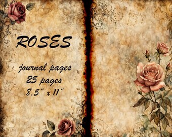 Gothic Lined Junk Journal Pages - Vintage Journal Page - Printable ...