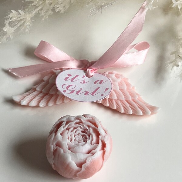 Soap Gift Box (Wing and Peony Flower) - Handcrafted Soap - customized tags