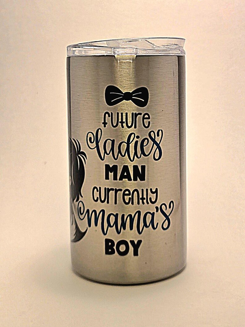 Grow with Me Mama's Boy Stainless Tumbler BPA Free dual lid image 6