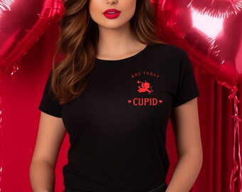 Camiseta de Cupido "Hoy no": Divertida camiseta de San Valentín