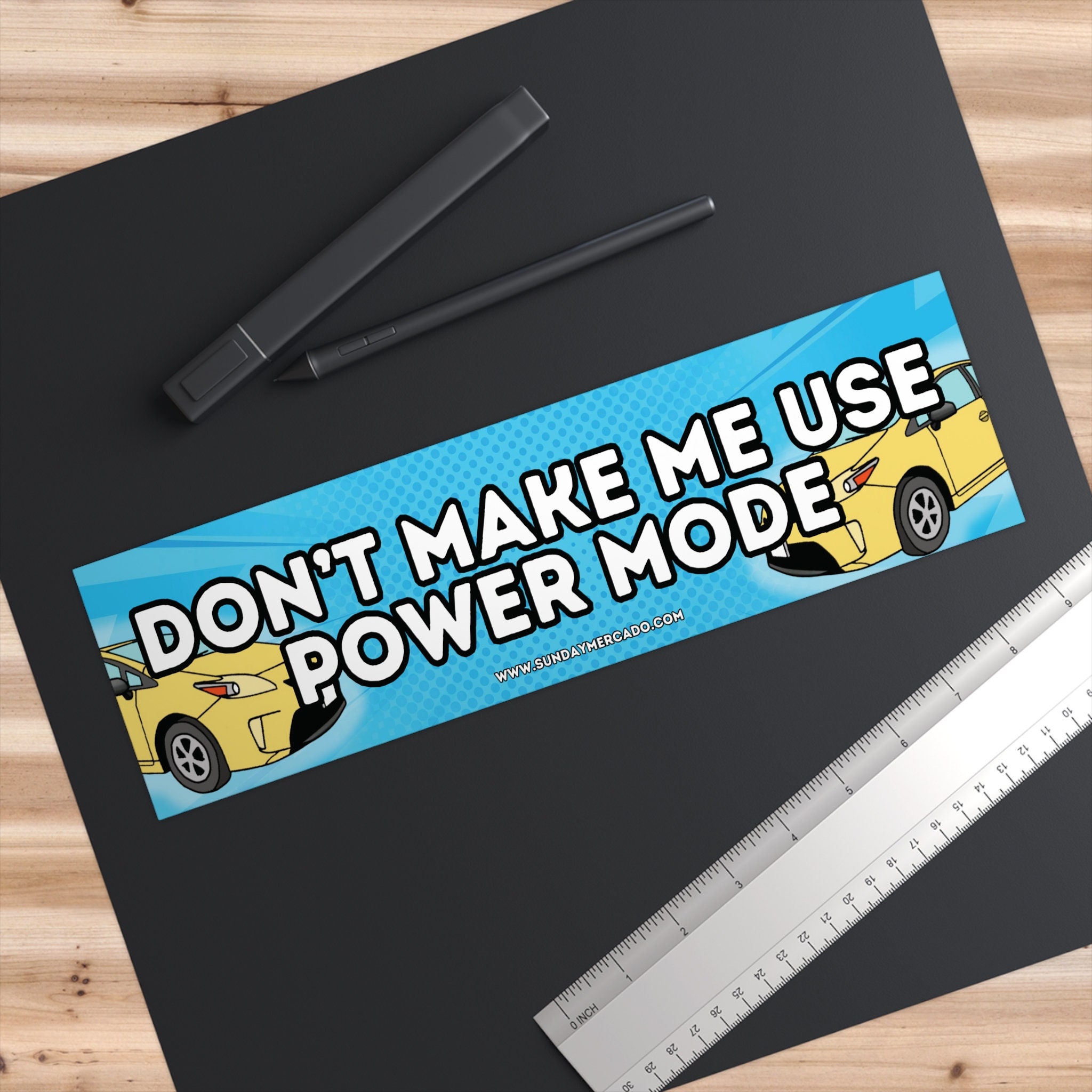 Prius Funnt Sticker Power Mode Prius Bumper Sticker: Funny Car Decal - Etsy