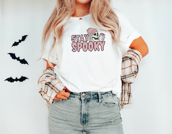 Stay Spooky T-Shirt: Halloween Skeleton Graphic Tee